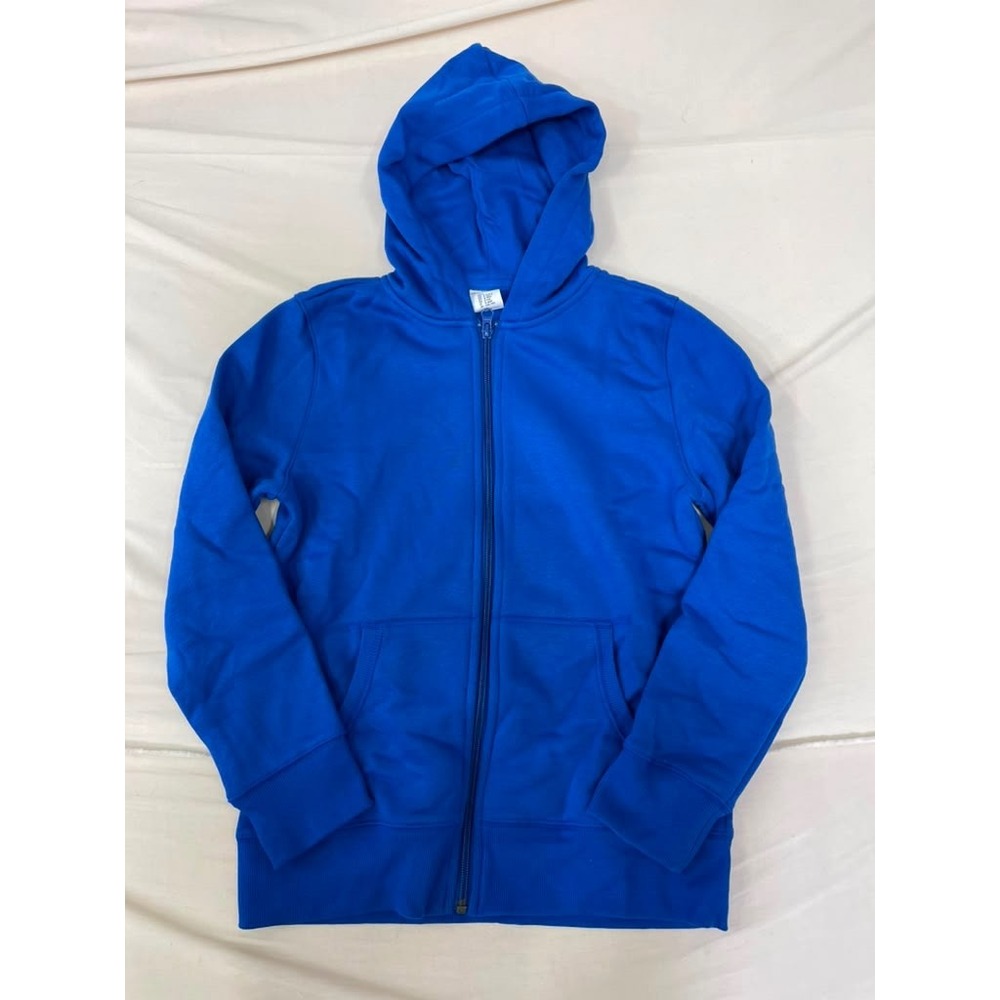 Amazon Essentials Kids Royal Blue Full Zip Fleece Hoodie Sweatshirt Size Lâ 9Y